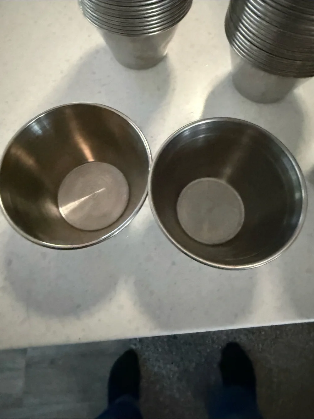 Stainless Steel Sauce Cups - Silver Party Condiment Cups